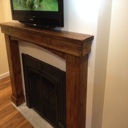 Pine Mantle - Distressed & Stained Lacquer Finish