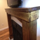 Pine Mantle - Distressed & Stained Lacquer Finish