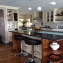 Entirely Custom Built Kitchen and Dining Island and Bar