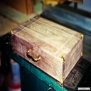 Solid Black Walnut Briefcase with Maple & Purple Heart Inlay