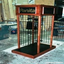 Fir & Malemine Display Case with Metal Racking